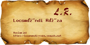 Locsmándi Róza névjegykártya
